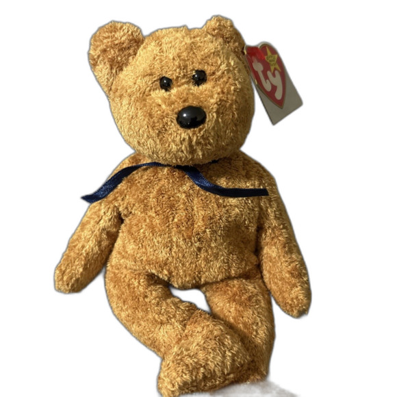 Ty Beanie Baby Teddy Bear Fuzz Light Brown July 23 1998 Retired Vintage New Tags - Picture 1 of 7